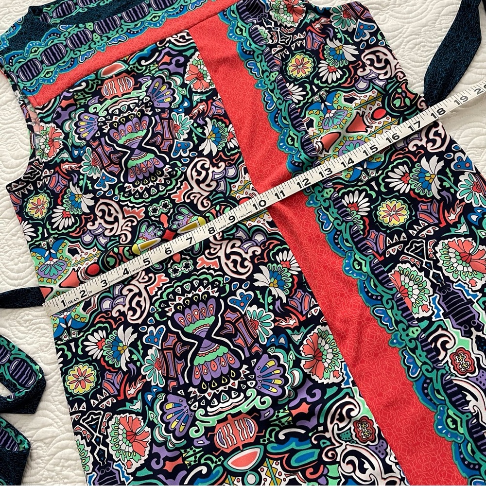 Premise Dress PL Shift Sleeveless Kaleidoscope Print Tie Belt - Picture 11 of 15